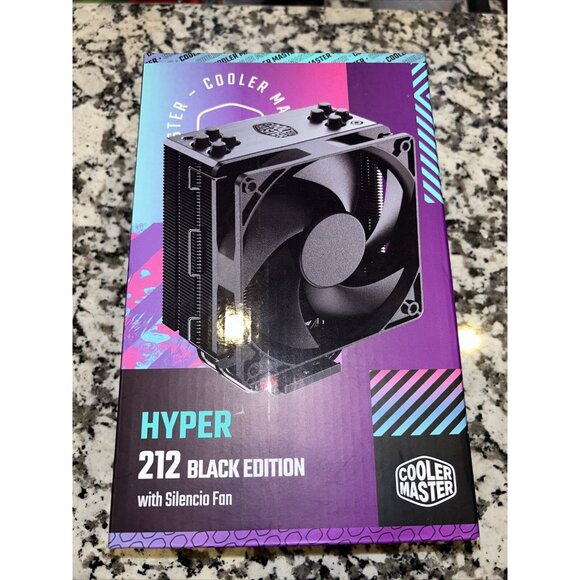 Cooler Master Hyper 212 Black Edition RGB 120mm CPU Cooling Fan New In Box OB.48 - Picture 1 of 7
